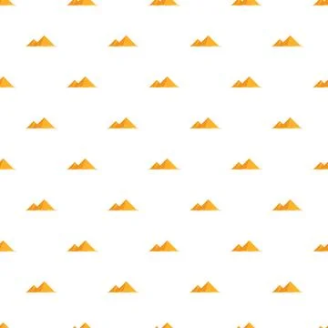 Egyptian pyramids seamless repeating pattern background design Stock Illustration