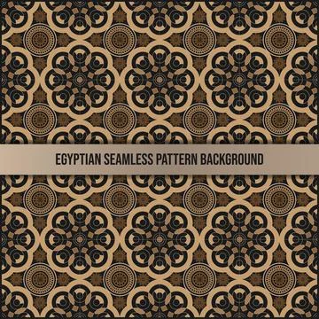 EGYPTIAN SEAMLESS PATTERN BACKGROUND 스톡 일러스트