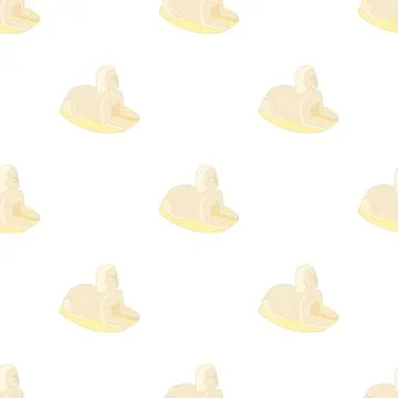 Egyptian sphinx pattern seamless vector Stock Illustration