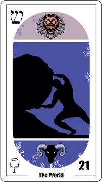 Egyptian tarot Illustrazione stock