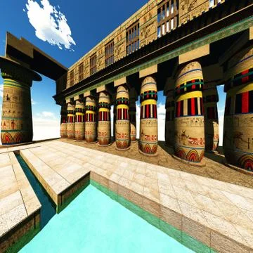 Egyptian temple Illustrazione stock