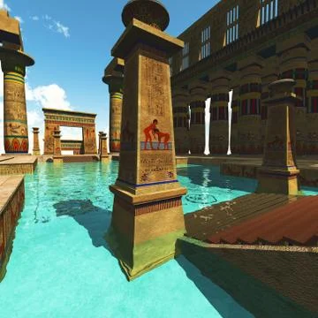 Egyptian temple Illustrazione stock