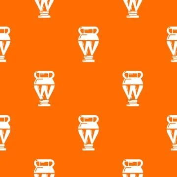 Egyptian vase pattern vector orange Stock Illustration