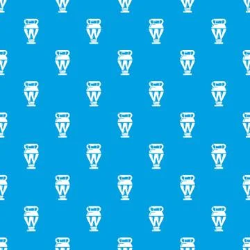 Egyptian vase pattern vector seamless blue Illustrazione stock