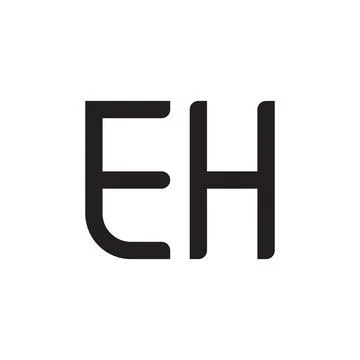 Eh initial letter vector logo icon Stock Illustration