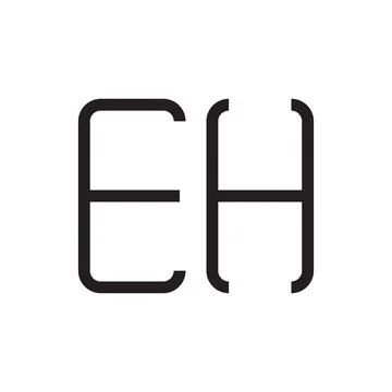 Eh initial letter vector logo icon Ilustração Stock