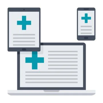EHealth Vector Icon Stock Illustration