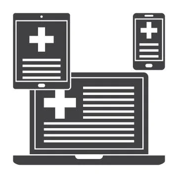 EHealth Vector Icon Stock Illustration