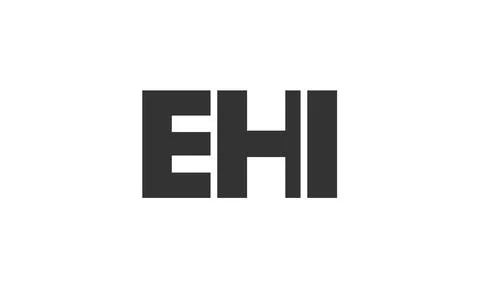 EHI logo design template with strong and modern bold text. Initial based ve.. Stock Illustration