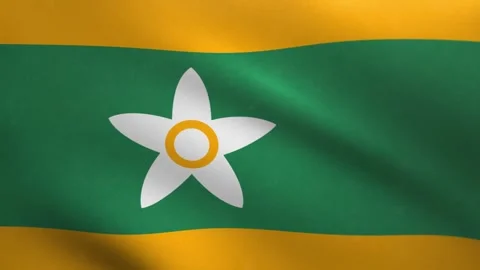 Ehime Prefecture Flag Waving Loop 4K – Ehime Prefecture Flag Animation Stock Footage 336127720