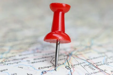 Ehingen, Germany pin on map Stock Photos