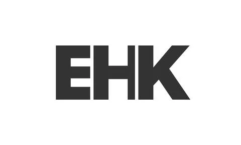 EHK logo design template with strong and modern bold text. Initial based ve.. Stock Illustration