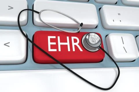 EHR - medical concept Stock Illustration