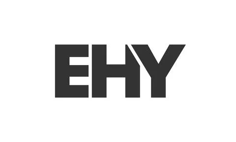 EHY logo design template with strong and modern bold text. Initial based ve.. Illustrazione stock