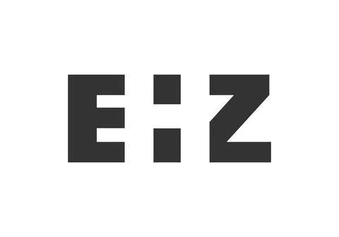 EHZ logo design. Initial letter E H Z bold font style for tech startups, co.. Stock Illustration