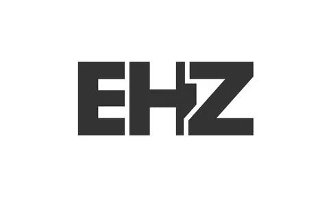EHZ logo design template with strong and modern bold text. Initial based ve.. Stock Illustration