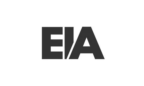 EIA logo design template with strong and modern bold text. Initial based ve.. 스톡 일러스트