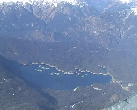 Eibsee from above Stock Footage 66457
