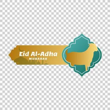 Eid Al Adha Banner Element Graphic Vector Stock Illustration