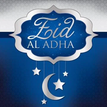 Eid Al Adha card in vector format Stock Illustration