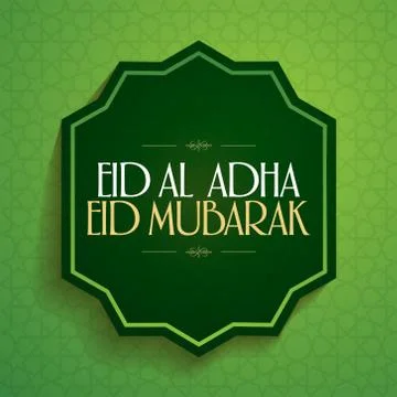 Eid Al Adha Creative line typograpghy. Feast of the Sacrifice Greeting Card. Stock Illustration