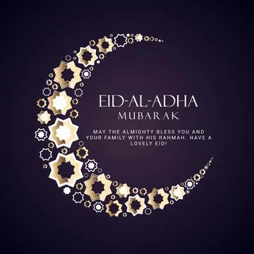 Eid Al Adha. Eid mubarak islamic greeting card , poster. Vector Illustration 스톡 일러스트