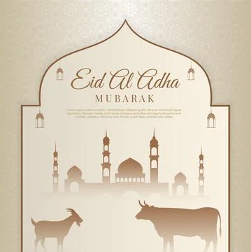 Eid al adha islamic elegant stylish background. Mubarak Islamic festival vector Stock Illustration
