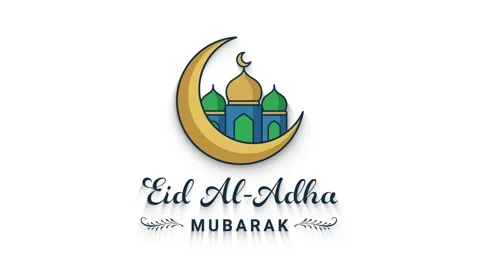 Eid Al Adha Mubarak Animation Islamic Holiday Greeting Stock Footage 334933722