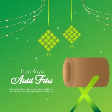 Eid al fitr drum vector design background for islamic celebration festival Stock Illustration