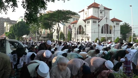 Eid al Fitr Prayer Stock Footage 239200157