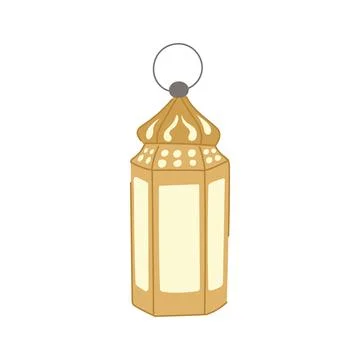 Eid arabic lantern cartoon vector illustration イラスト素材