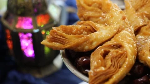 Eid celebration snack Stock Footage 236607179