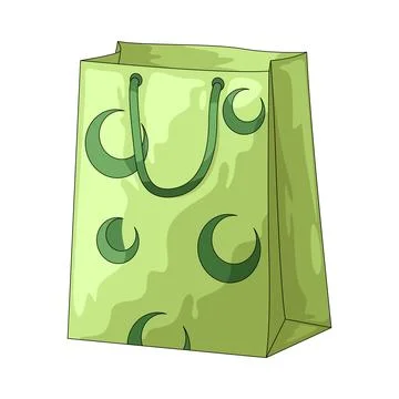 Eid gift bag illustration Stock Illustration