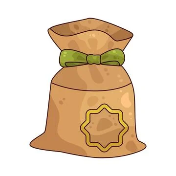 Eid gift bag illustration Stock Illustration