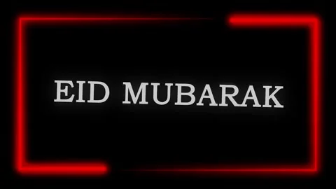 Eid Greetings with Elegant Typography Stock Footage 302980941