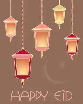 Eid lanterns Stock Illustration
