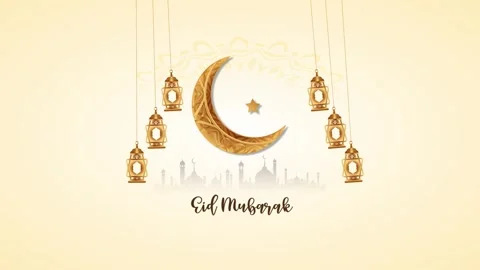 Eid Muabark Background 2024 New Style V019 Stock Footage 343469104