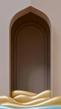 Eid Mubarak 3D Render Copy Space Illustrazione stock