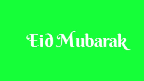 Eid mubarak animated text black and green background  Stock Footage 235867602