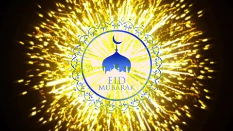 Eid mubarak animation video Stock Footage 266882758