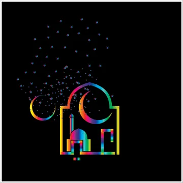 Eid Mubarak  Arabic calligraphy Stock Illustration