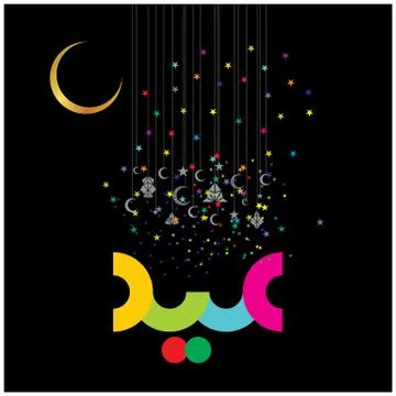 Eid Mubarak  Arabic calligraphy Stock Illustration