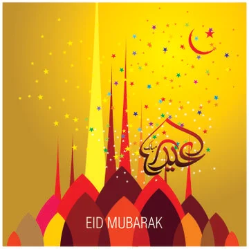 Eid Mubarak  Arabic calligraphy Stock Illustration