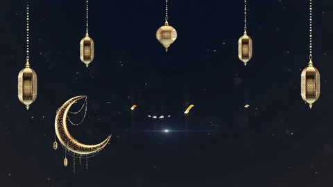 Eid Mubarak Background Decorations, Ramadan Mubarak, Islamic Background Decor Stock Footage 187518530