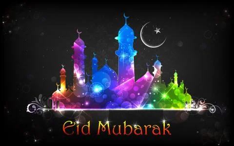 Eid Mubarak Background Stock Illustration