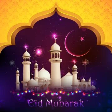 Eid Mubarak Background Stock Illustration
