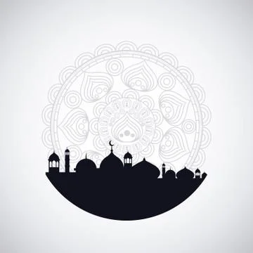 Eid mubarak background Stock Illustration