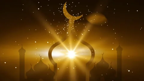 Eid mubarak, background, islam, moon, religion, ramadan, tradition, crescent, ei Stock Footage 229042377