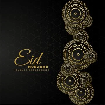 Eid mubarak background with islamic pattern Illustrazione stock