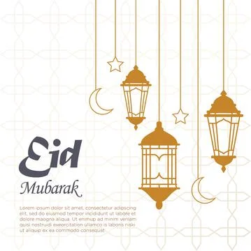 Eid Mubarak background template Stock Illustration